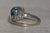 Early 21st Century The San Bruno: Ladies 14K Checkerboard Cushion Cut Topaz and Diamond Halo Ring For Sale - Image 5 of 10