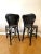 Late 20th Century Late 20th Century Black Rattan Counter Stools - a Pair For Sale - Image 5 of 11