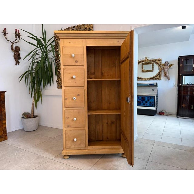 Rustic Farmhouse Bread Cupboard For Sale - Image 6 of 12