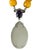 Silver Vintage Designer Silver Pendant Amber and Brazilian Amethyst Necklace For Sale - Image 8 of 10