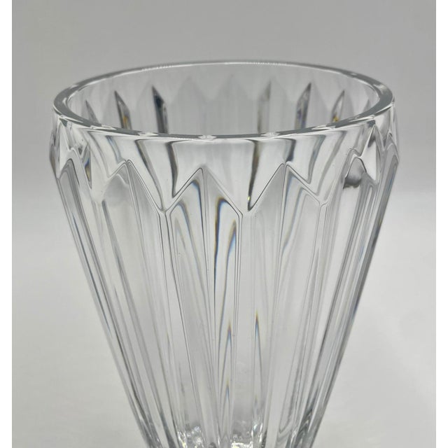 Transparent 1980s Iconic Kosta Boda Signed Crystal Vase, Swedish Art Glass, Mid-Century Modern For Sale - Image 8 of 11