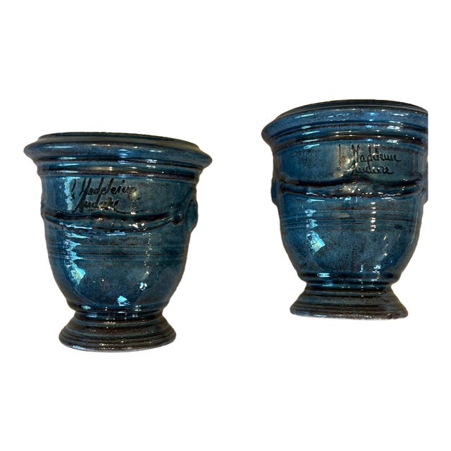French Anduze Pair of Small Pots! For Sale