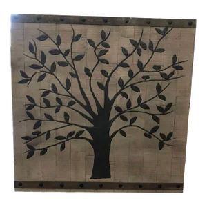 Large 2000s Hanging Mango Wood Tree of Life Wall Decor