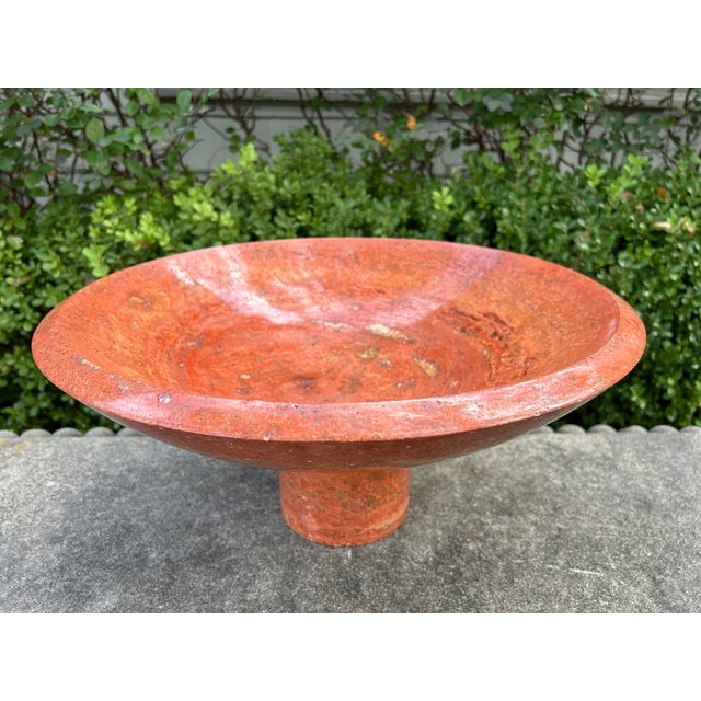 Italian Modern Marble Bowl by Sergio Asti. Offered is a large Italian Modern marble pedestal bowl created by Sergio Asti....