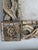 Metal Paper Mache Pomegranate Branch in Plaster Frame Sculptural Wall Art For Sale - Image 7 of 11