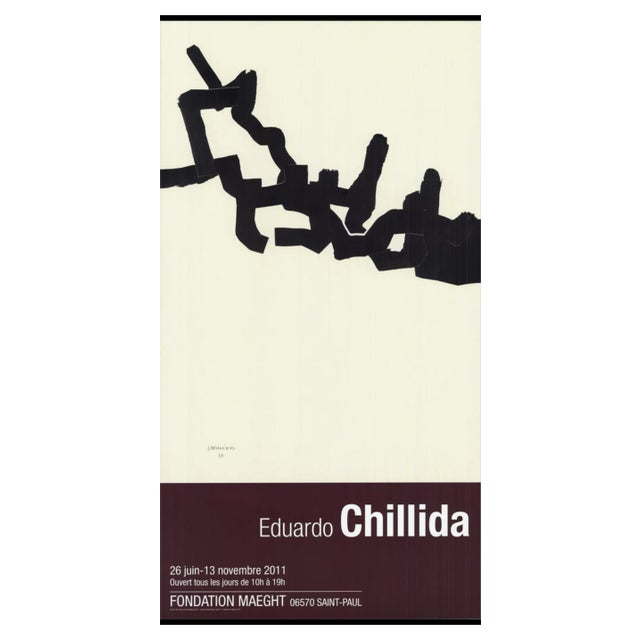 Eduardo Chillida, Abstract Composition Exhibition Poster, Offset Lithograph, 2011 For Sale