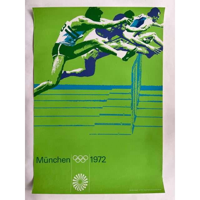 1970s Munich Olympic Games Running over Obstacles Poster by Otl Aicher, 1972 For Sale - Image 5 of 6