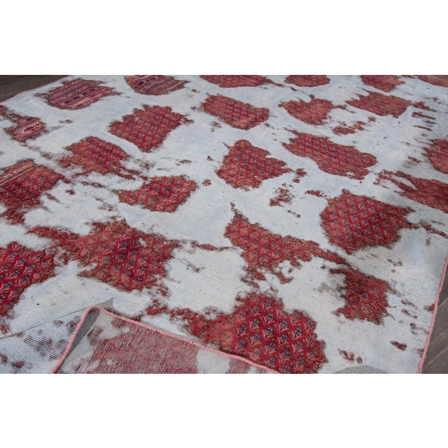 Traditional Vintage Distressed Wool Tabriz Rug For Sale - Image 3 of 8