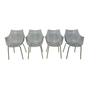 Christophe Pillet “Meridiana” Transparent Dining Chairs for Dríade - Set of Four