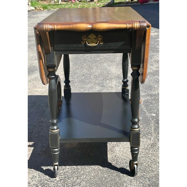 Mid 20th Century Hitchcock Style Drop Leaf Tea Wagon Chairish