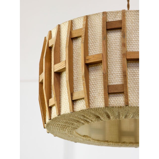 Mid-Century Modern Danish Pendant Lamp in Teak, 1960s For Sale - Image 17 of 18