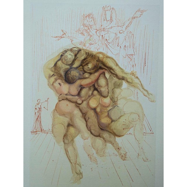 Salvador Dalí (1904-1989) Inferno 8: The Irascibles Color wood engraving Unsigned On BFK Rives wove paper, 26 x 33 cm...