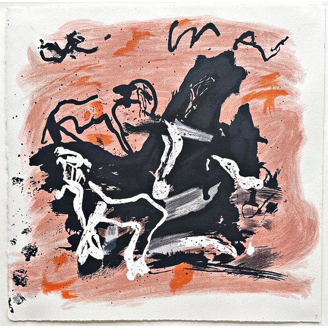 Emil Schumacher, Original Terragraph from the Book of Genesis, 1998, No. 8 For Sale - Image 3 of 6