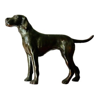 Hound Settler Bronze Figure For Sale