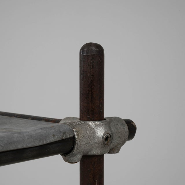 Brown 20th Century French Metal Console Table With Zinc Tops For Sale - Image 8 of 18