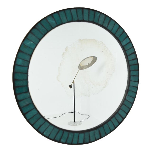 Vintage Ceramic Inlaid Mirror, 1960s For Sale