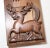 1940s Antique Hand Carved Figural Deer Wood Expandable Collapsable Shelf Bookend For Sale - Image 5 of 11