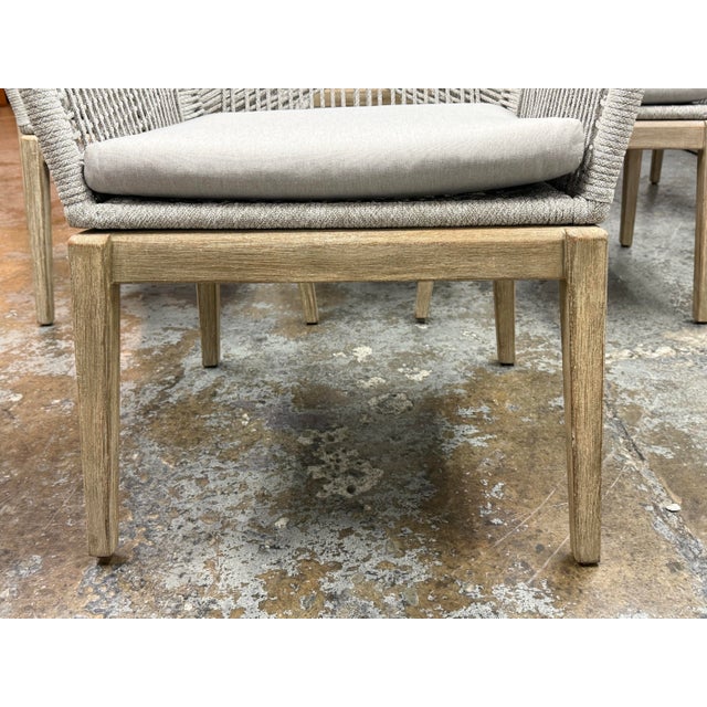 Taupe Essentials for Living Loom Armchairs, Set of Six For Sale - Image 8 of 12
