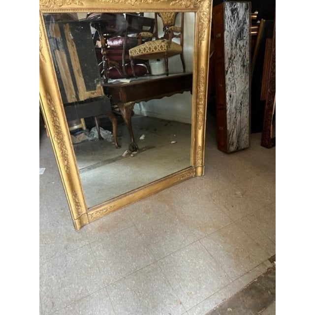 Antique Frech Gilt Over Mantle Mirror For Sale - Image 4 of 4