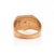 Early 20th Century Vintage Art Deco Heraldic Ring 14k Rose Gold Enamel Band Family Crest Signet, Size 8.5 For Sale - Image 5 of 7