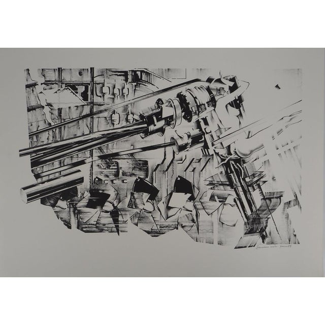 Francisco Melo, Composition futuriste (Nude), Lithograph For Sale - Image 7 of 7