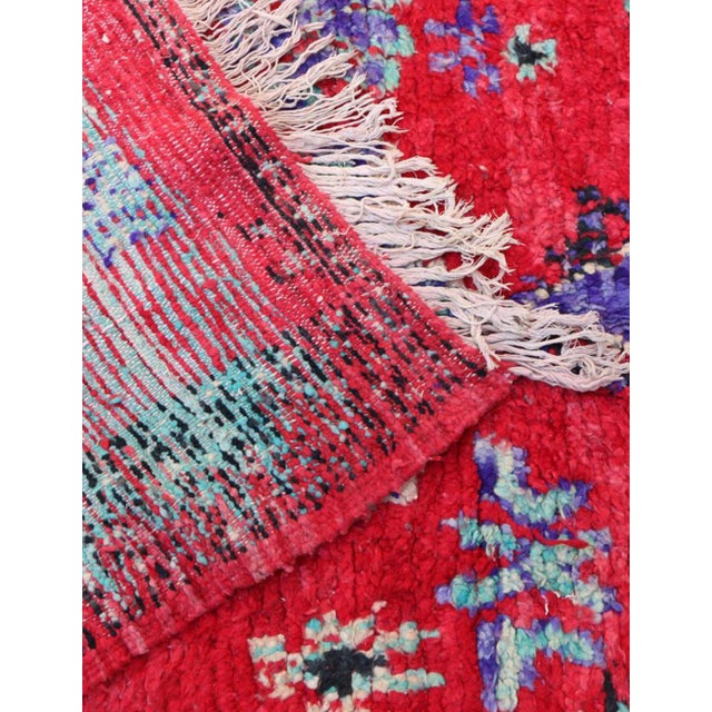 1980s 1980s Vibrant Tribal Moroccan Rug - 10.4 X 4.8 Ft For Sale - Image 5 of 5