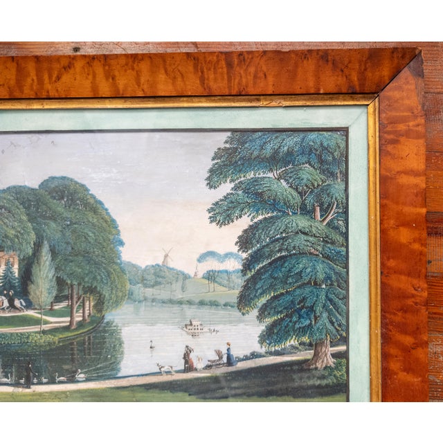 19th Century English Victorian Exquisite Gouache Landscape Painting of Park Setting For Sale - Image 4 of 18