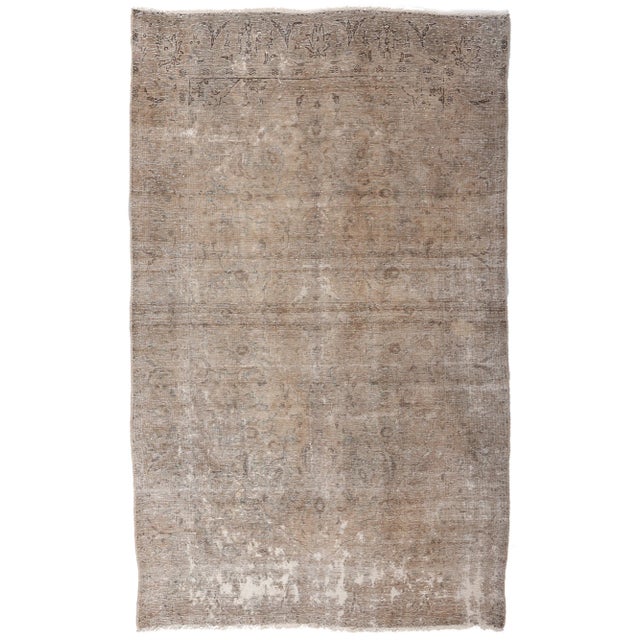 Mid 20th Century Distressed Faded Vintage Persian Rug, 04'10 X 07'09 For Sale - Image 10 of 10