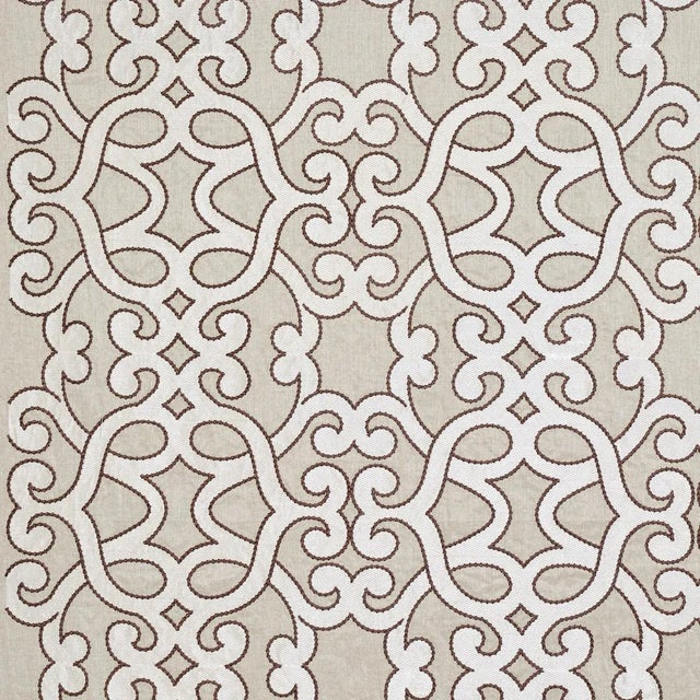 This graphic, scrolling design derives from ornamental ironwork patterns that are simplified and reinterpreted in layered...