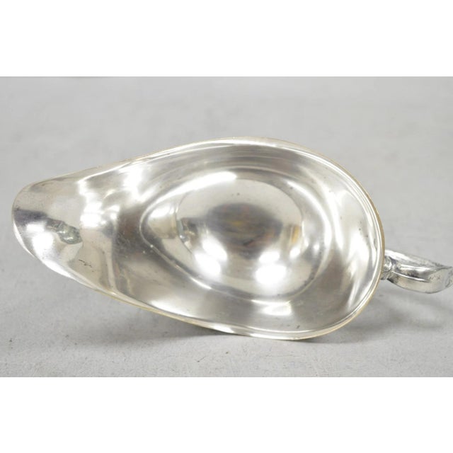 Mid 20th Century Vintage Victorian Silver Plated Trophy Cup Sauce Gravy Boat With Handle For Sale - Image 5 of 8