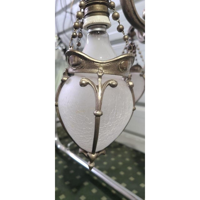 Silver Mid-Century Ceiling Lamp, 1950s For Sale - Image 8 of 15