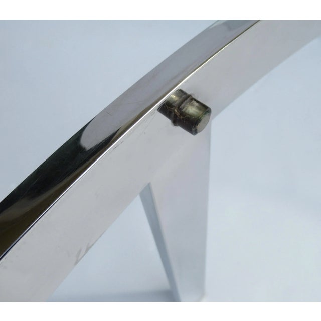 Chrome Vintage. C1970-1979 Milo Baughman Large Polished Round Chrome Coffee/Cocktail Table For Sale - Image 8 of 13