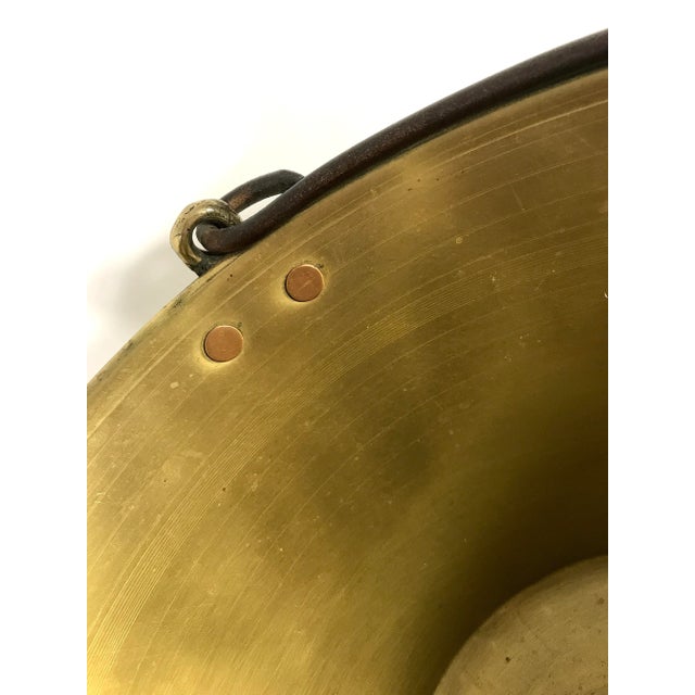 Metal Vintage Ansonia Brass Co., Fireplace Bucket or Kettle, American 1866 (Planter) For Sale - Image 7 of 12