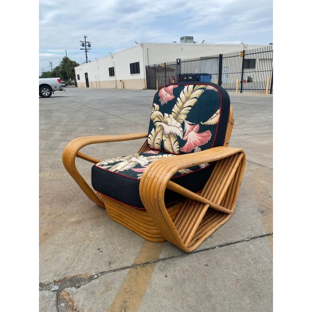 Restored MCM Frankl Style Six-Strand Rattan Sofa, Table, Chair Livingroom Set For Sale - Image 10 of 14