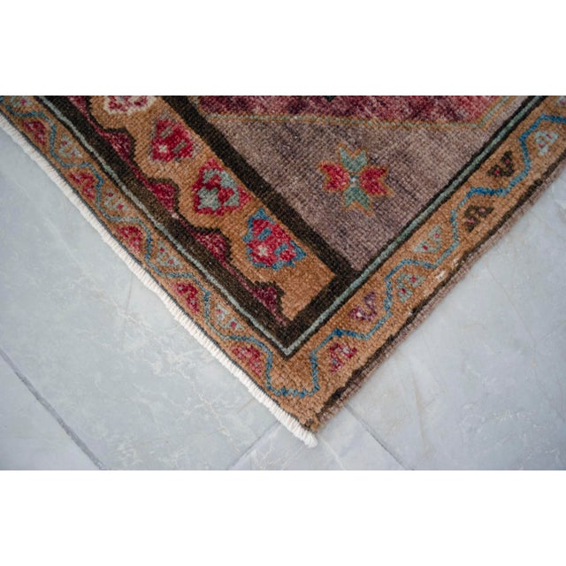 Textile 1970s Hand Knotted Small Rug, Entryway Rug, Bath Mat, Kitchen Decor, Turkish Rug, Doormat 1'6" X 3'3" For Sale - Image 7 of 13