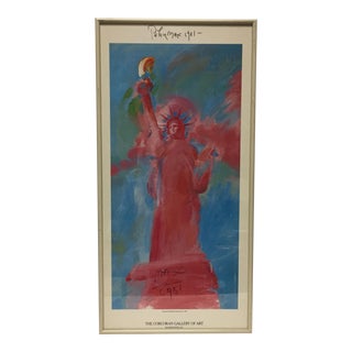 Peter Max Signed "Statue of Liberty Print" For Sale