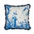 Contemporary Schumacher Shengyou Toile Pillow in Blue For Sale