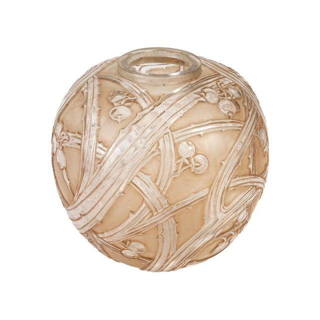 Berries Vase in Glass by Lalique For Sale - Image 3 of 8