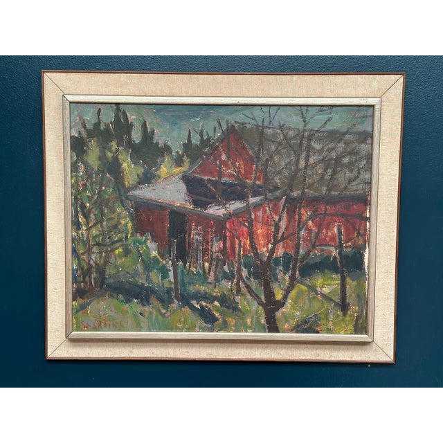 Svän Grandin, Barn, 1950s, Oil on Panel, Framed For Sale - Image 12 of 14