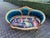 1980 French Louis XVI Blue Velvet Gilt Beech Settee For Sale - Image 9 of 15
