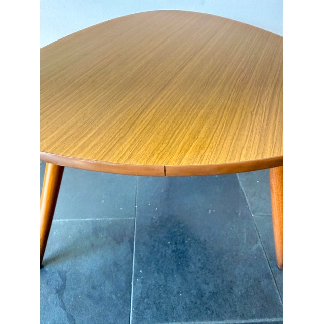 Brown LargeMid-Century Modern Triangular Formica Coffee Table, 1960s For Sale - Image 8 of 13