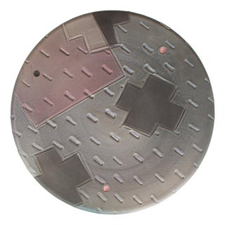 Jim Kemp Signed Studio Pottery Postmodern Wall Plate For Sale