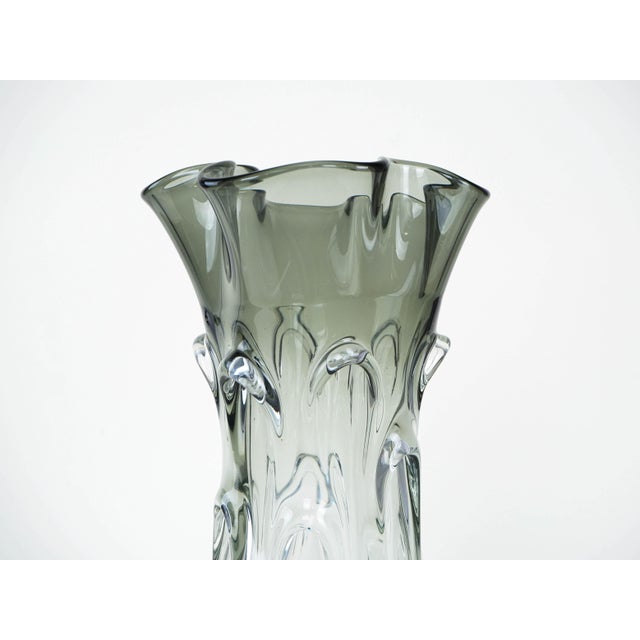 Grey Murano Glass Vase, Italy, 1960s For Sale - Image 7 of 10
