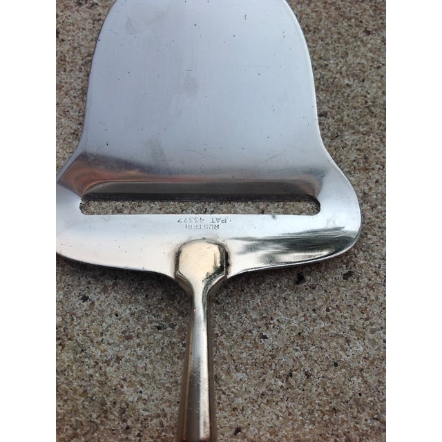 Mid-Century Modern Mid 20th Century Georg Jensen Cheese Plane Slicer Sterling Handle Ss Blade Acorn Pattern For Sale - Image 3 of 13