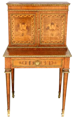 19th C. French Inlaid Satinwood Writing Desk