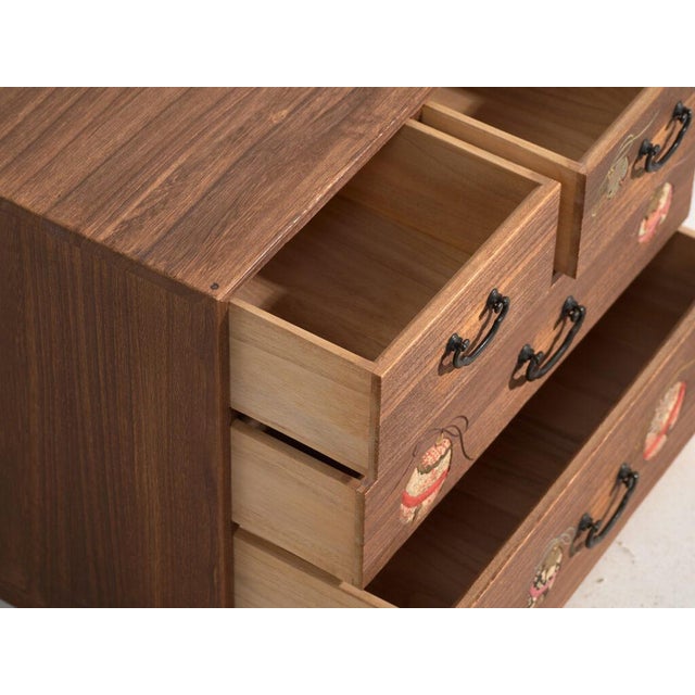 Small Japanese Paulownia Drawer Cabinet For Sale - Image 4 of 12