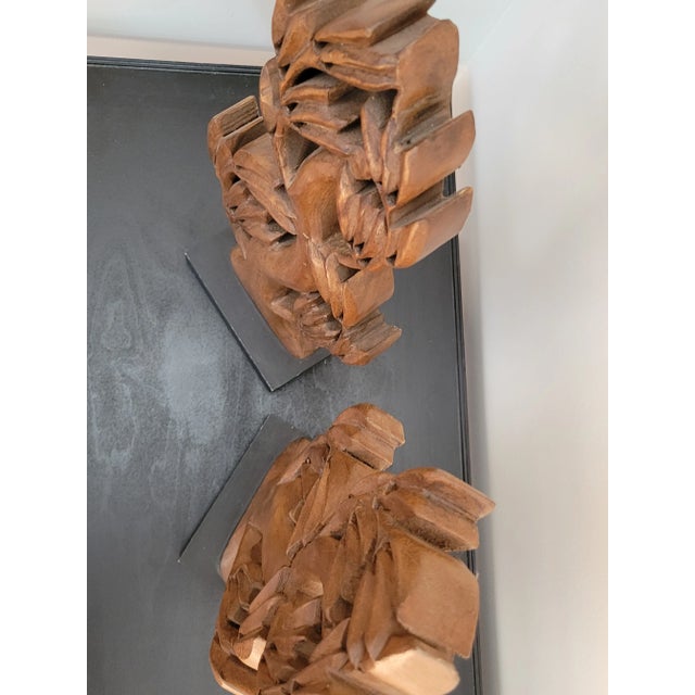 Vintage 1960s Teak Modernist Sculptures - a Pair For Sale In Birmingham - Image 6 of 12