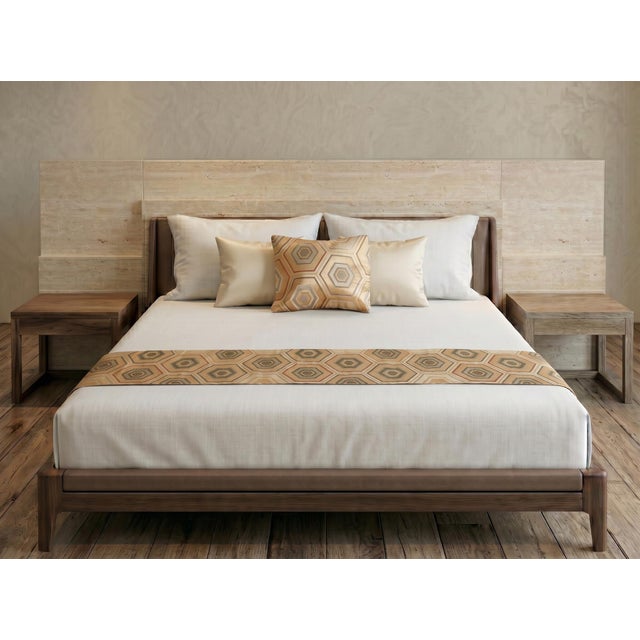 Textile Japanese Ceremonial Silk Bed Runner Set by Renaras, Set of 4 For Sale - Image 7 of 7