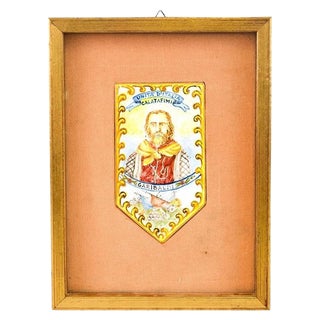 Late-19th Century Garibaldi at Calatafimi Decorative Majolica For Sale