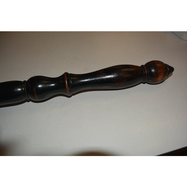 Farmhouse Antique Copper & Wood Long Handled Bed Warmer Pan - Signed T. Hale & Co - England For Sale - Image 3 of 18